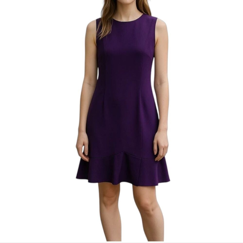 Sleeveless Purple A-Line Dress